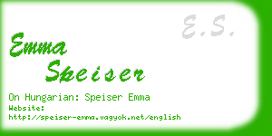 emma speiser business card